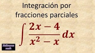 Integración por fracciones parciales  Ejercicio 1  La Prof Lina M3 [upl. by Acnalb]