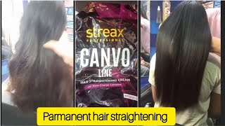 Smoothingkeratin treatment  Streax professional CANVO LINE hair straightening cream [upl. by Sirromad]