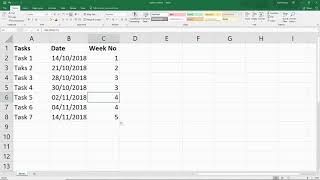 Excel Formula  Find the Week Number from any given Date [upl. by Aiekal371]