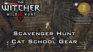 The Witcher 3 Wild Hunt  Scavenger Hunt Cat School Gear  Treasure Hunts  Novigrad [upl. by Grimaud835]