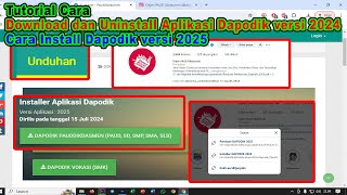 Tutorial Cara Download dan Uninstall Aplikasi Dapodik versi 2024 dan Install Dapodik versi 2025 [upl. by Sixela610]