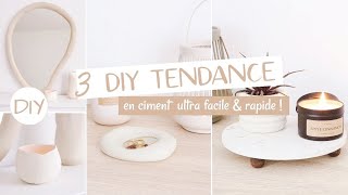 DIY DÉCO  3 objets TENDANCE facile rapide amp peu de matériel [upl. by Eyr]