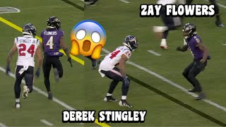 Odell Beckham Jr amp Zay Flowers Vs Derek Stingley Jr 🔥 Ravens vs Texans 2024 highlights WR Vs CB [upl. by Huxham988]