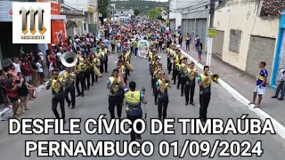 ⬜️ DESFILE CÍVICO DE TIMBAÚBA PERNAMBUCO 01092024 SEMANA DA PATRIA [upl. by Euqirne]