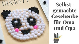 Selbstgemachte Geschenke für Oma und Opa Basteln mit Kleber [upl. by Ennayelsel772]