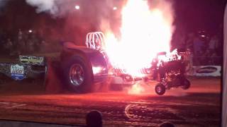 Mr Twister Modifed Tractor erupts into a fireball at Saluda SC [upl. by Danzig640]