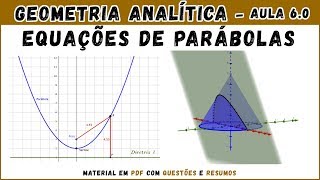 Geometria Analítica Plana A Parábola Cônicas  Aula 60 [upl. by Arria111]