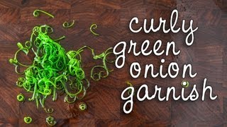 How to Make Curly Green Onion Garnish [upl. by Putnam]