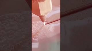 Water jet Cutting  What Would Happen If You Swiped The Waterjet  Abrasive Waterjet Cutting shorts [upl. by Ivek]