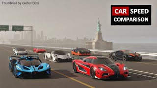 CAR SPEED COMPARISON 3D  3D Animation Comparison [upl. by Katherine280]