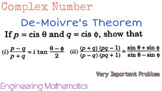 12 DeMoivres Theorem  Problem11  Complex Number [upl. by Enyluqcaj]