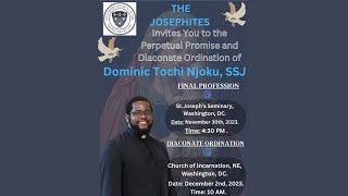 Josephite Diaconate Ordination of Dominic Tochi Njoku SSJ [upl. by Nisay]