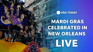 Watch New Orleans celebrates Mardi Gras festivities [upl. by Elyagiba]