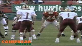 2000 Miami Hurricanes vs Boston College Highlights [upl. by Zasuwa242]