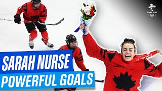 Sarah Nurses powerful goals at Beijing 2022 🏒 [upl. by Currie]