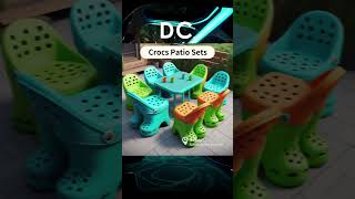 Crocs Patio Sets Giant Crocs Slipper Shaped Patio Set Design 👣👣 [upl. by Yendirb]