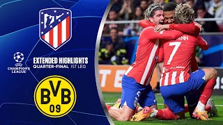 Atlético Madrid vs Borussia Dortmund Extended Highlights  UCL QuarterFinals 1st Leg  CBS Sports [upl. by Clareta]