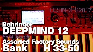 BEHRINGER DEEPMIND 12  ASSORTED SOUNDS  H 3350 [upl. by Rape]