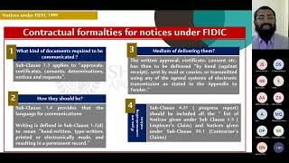 Notices Under FIDIC 1999  SchoolofSheriff0110  ricsmediacentre [upl. by Nunciata666]