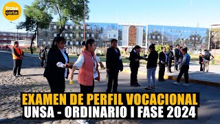 Arequipa Examen de perfil vocacional  proceso de admisión UNSA Ordinario I Fase 2024 [upl. by Zurc865]