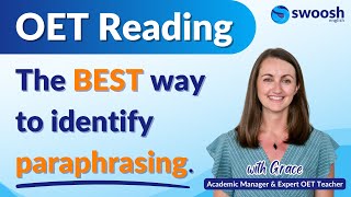 OET Reading  The BEST way to identify paraphrasing in the questions 2024 Guide [upl. by Ver213]