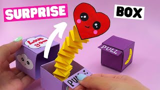 How to make origami SURPRISE BOX origami pop out box [upl. by Ailaham]