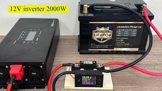 How Many Batteries For a 2000W 12v Inverter test with maximum discharging current [upl. by Yaner99]