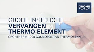 Het thermoelement vervangen van een GROHE Grohtherm 1000 thermostaatkraan [upl. by Eliezer506]