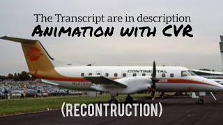 Continental Express Flight 2574 Crash  Animation with CVR Read description [upl. by Tolman]