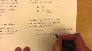 7  Algebra  Variabler och Uttryck [upl. by Ursa]