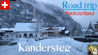 Winter road trip Blausee to Kandersteg  Switzerland 4K [upl. by Airbmat]