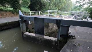 The Northgate Staircase Locks on the Chester Canal in Cheshire England [upl. by Ymmot377]