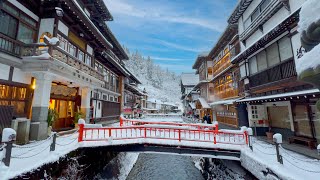 Staying Japans Snow Village ⛄️ ❄️ GINZAN ONSEN ❄️ [upl. by Gudrun]