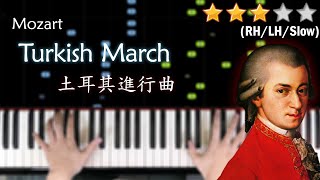 「鋼琴教學」土耳其進行曲 Turkish March 簡易版  莫札特 Mozart Piano Cover 琴譜 [upl. by Nipahc]