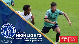 HIGHLIGHTS  AFC Telford United 00 Halesowen 280823 [upl. by Nyrek]