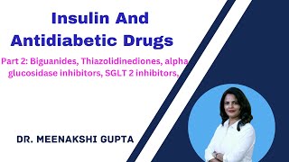 Insulin amp oral Antidiabetic Drug Biguanides Thiazolidindiones derivatives amp SGLT 2 inhibitors [upl. by Notsirb671]