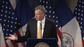 Mayor Bill de Blasio Presents Fiscal Year 2017 Preliminary Budget [upl. by Faber]