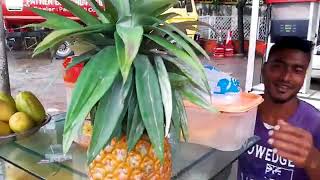 Refreshing Pineapple Juice 🍍 Summer Special Street Drink Bangladesh Street food foodie food [upl. by Aikemat752]