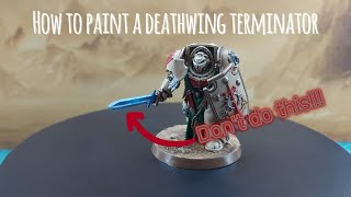 How to paint Deathwing Terminator April Mini of the Month [upl. by Aunson]