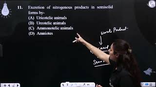 Excretion of nitrogenous products in semisolid forms by [upl. by Market]