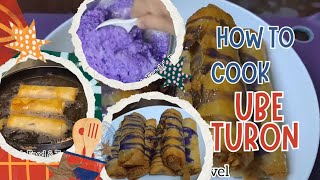 HOW TO COOK UBE TURON  Nonos food and travels [upl. by Assirahs]