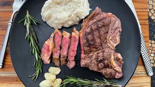 Grilling Porterhouse Bison Steak Indoors and to Perfection [upl. by Rennob725]