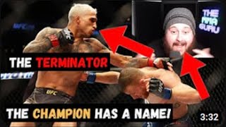 Oliveira The Terminator Makes MMA GURU Happy after Sleeping Justin Gaethje Mr Jewru Reupload [upl. by Radbun18]