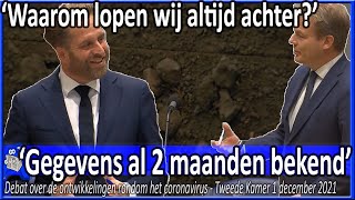 Pieter Omtzigt Waarom lopen wij iedere keer 2 maanden achter v Hugo de Jonge  Debat TK [upl. by Orlosky925]