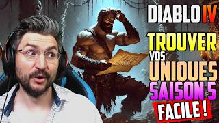 DIABLO 4  COMMENT TROUVER TOUS LES OBJETS UNIQUES SUR LA SAISON 5 [upl. by Llehcor]