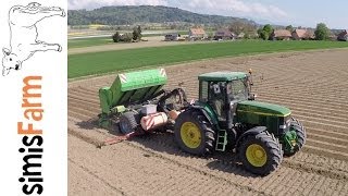 simisFarm  All in One Kartoffeln pflanzen mit John Deere 7810 [upl. by Gnak]