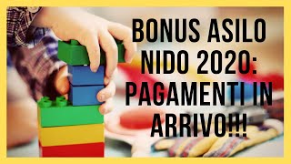 BONUS asilo NIDO PAGAMENTI 2020 in ARRIVO 😍😍😍 [upl. by Petulah]