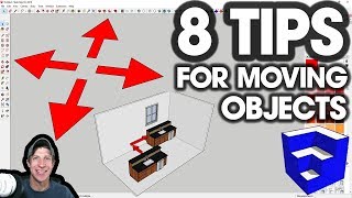 8 Tips for MOVING OBJECTS PRECISELY in SketchUp [upl. by Sulamith]