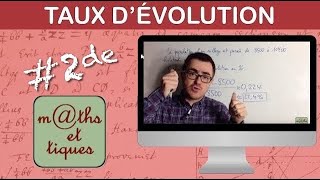 Déterminer un taux dévolution  Seconde [upl. by Jessabell681]