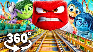 Inside out 2 360°  Roller Coaster  4K VR 360 Video  Roller Coaster [upl. by Ydoow]